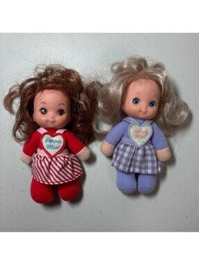 Vintage 1982 Playskool Candy Land Kids Dolls Lot Candy Kiss Pepper Mint Plush